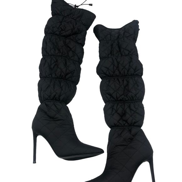 Steve Madden Womens Silhouette Puffer Over The Knee Boots Black Size 6 New - Picture 13 of 15